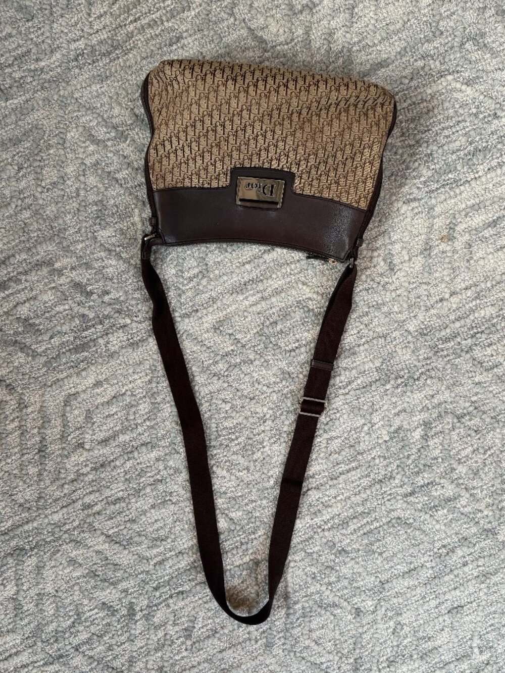 Vintage Dior Brown Oblique Men's Crossbody Messenger Bag